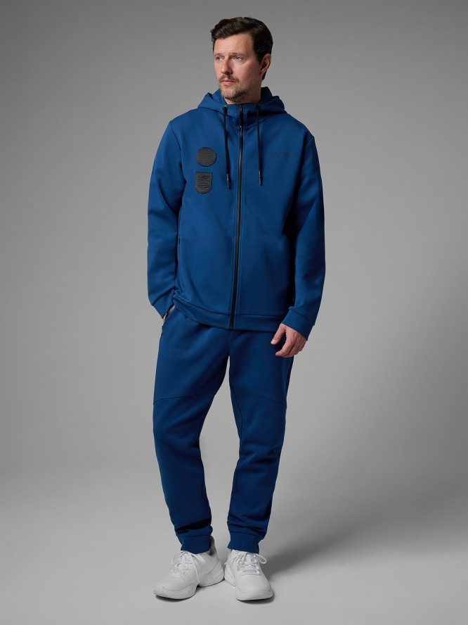 4F Bluza dresowa regular z kapturem męska 4F x Robert Lewandowski - granatowa M