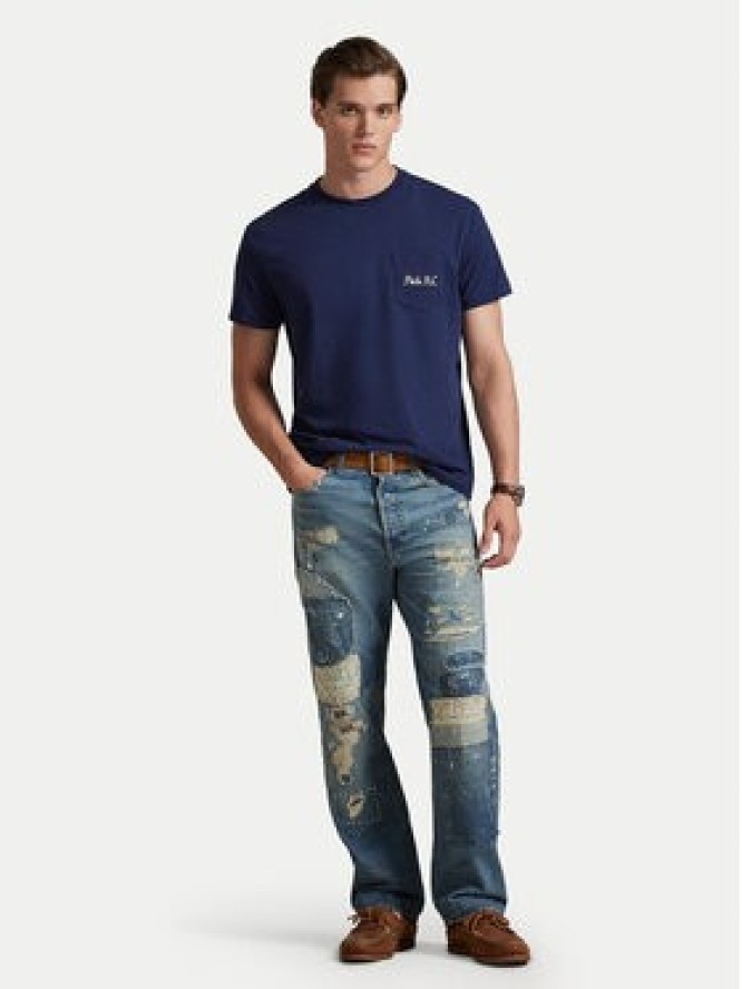 Polo Ralph Lauren T-Shirt 710B16610001 Granatowy Regular Fit