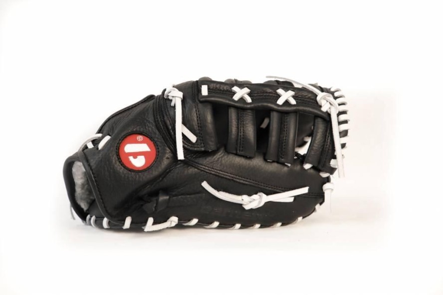 Rękawica baseballowa skórzana GL-301 REG czarna (do rzucania praworęcznymi)