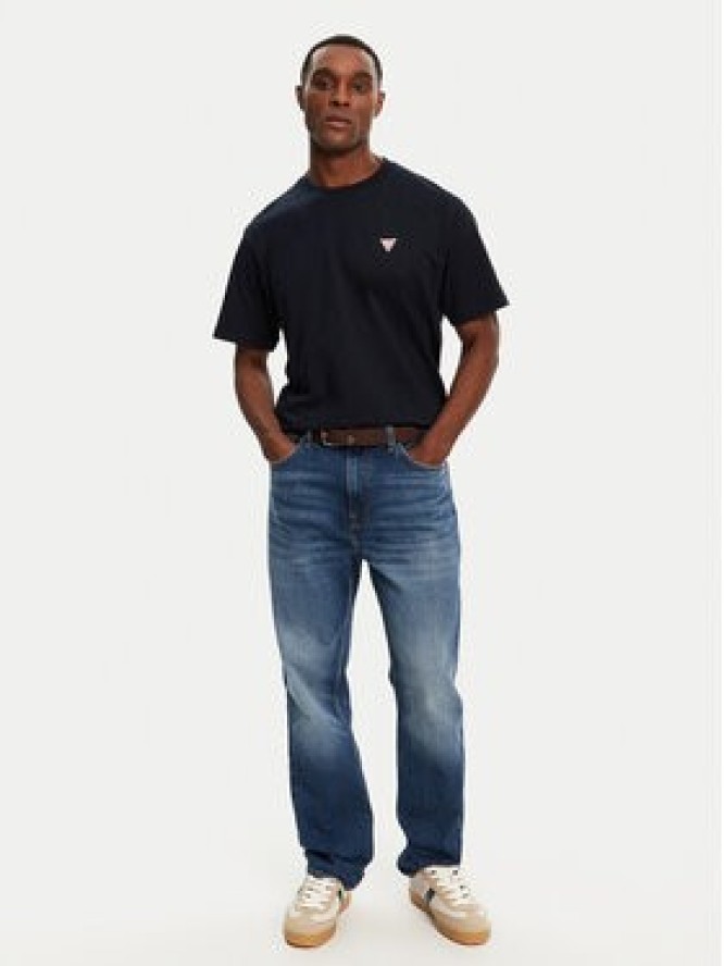 Guess Jeans T-Shirt M4YI46 K8FQ4 Granatowy Regular Fit