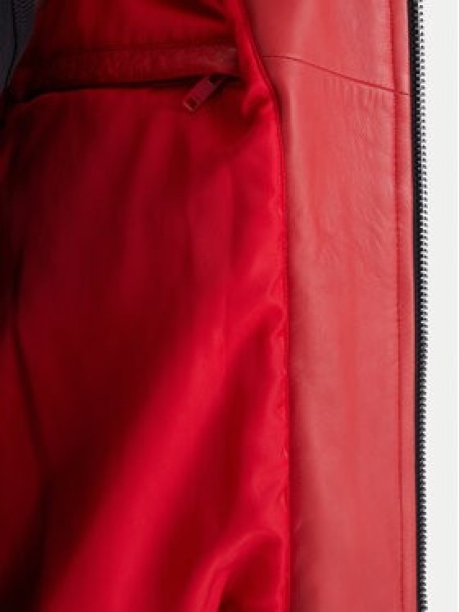 HUGO Kurtka skórzana Lude 50553111 Czarny Regular Fit