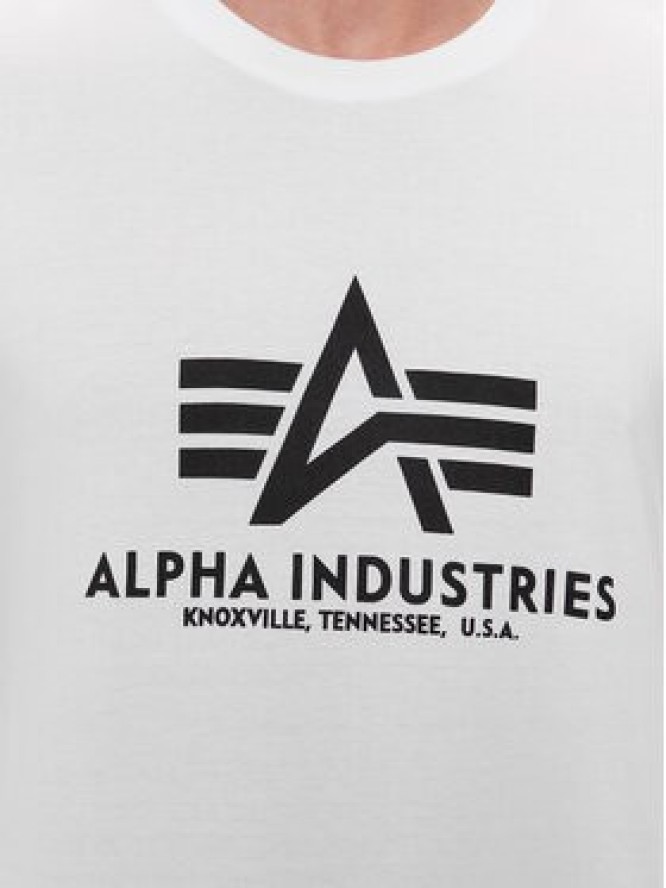 Alpha Industries T-Shirt Basic 100501 Biały Regular Fit