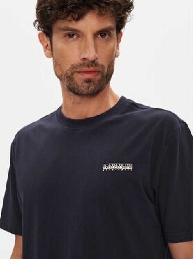 Napapijri T-Shirt Smallbox NP0A88TR Granatowy Regular Fit