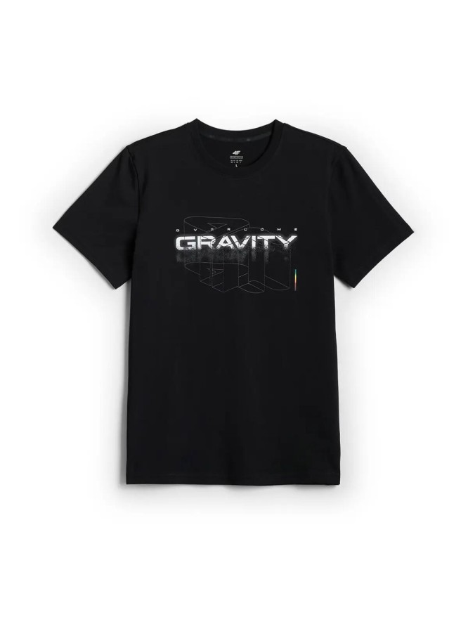 4F T-shirt slim z nadrukiem męski