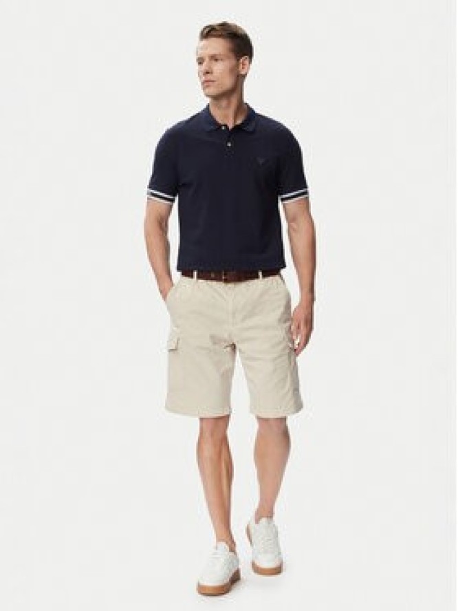 Guess Szorty materiałowe M6GDVA W1703 Kremowy Regular Fit
