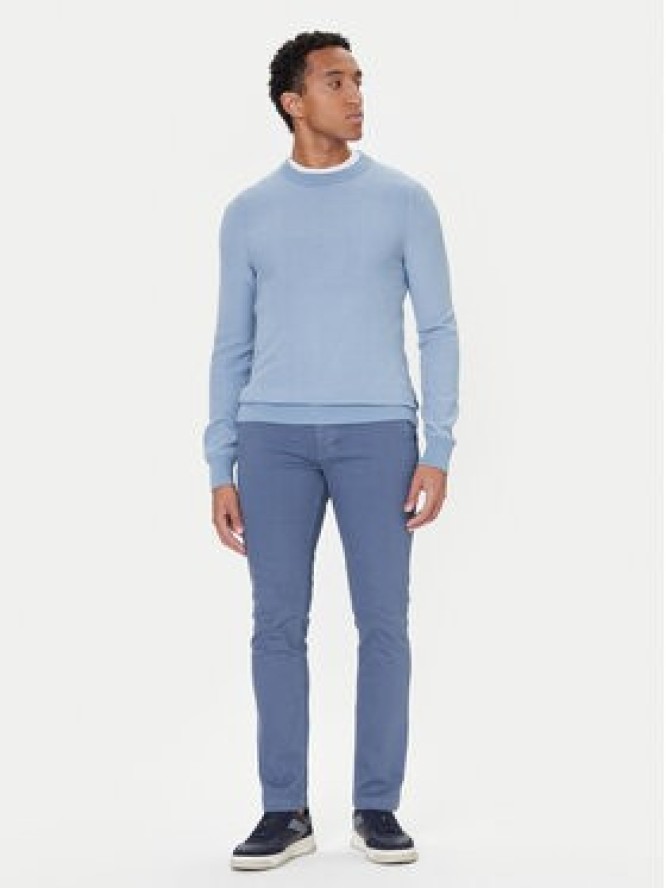 BOSS Sweter Klapok 50548673 Błękitny Regular Fit