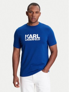 KARL LAGERFELD T-Shirt 755087 553235 Niebieski Regular Fit