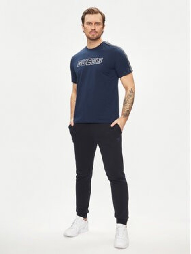 Guess T-Shirt Arlo Z4GI18 J1314 Niebieski Regular Fit