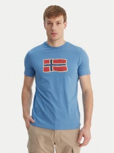 Napapijri T-Shirt S-Mahsa NP0A4FZB Niebieski Regular Fit
