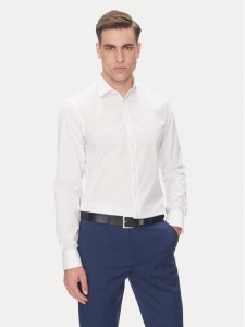 Calvin Klein Koszula LV019EU029 Biały Slim Fit