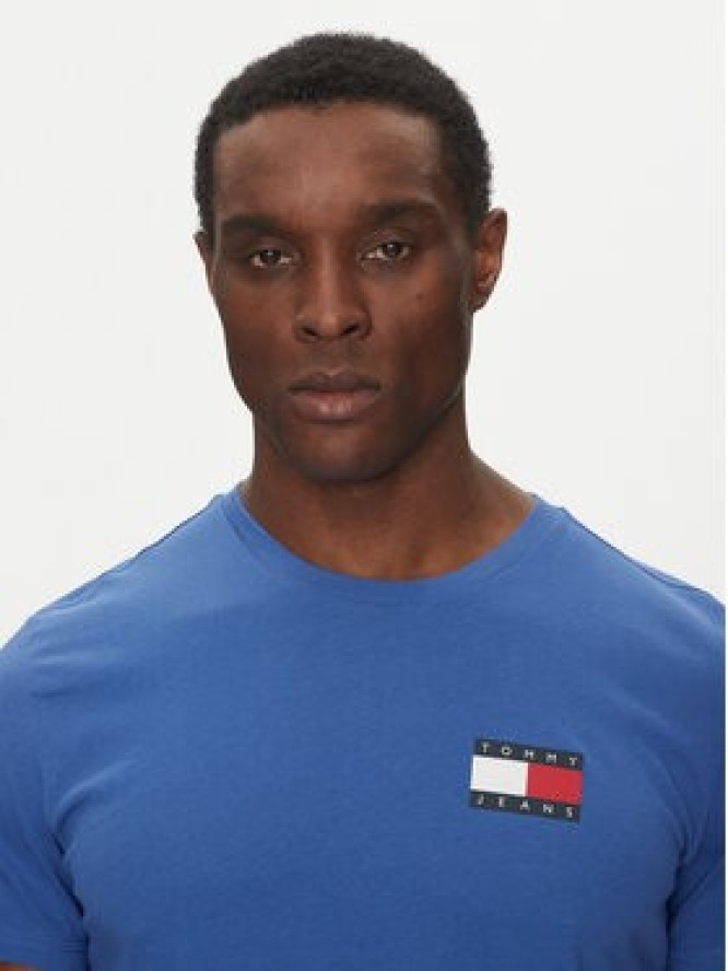 Tommy Jeans T-Shirt Essential DM0DM20740 Niebieski Slim Fit