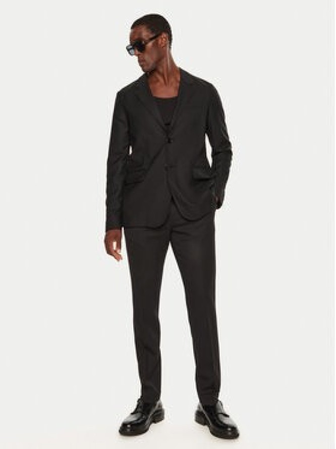 AMI Paris Marynarka HBV008.WV0044 Czarny Regular Fit