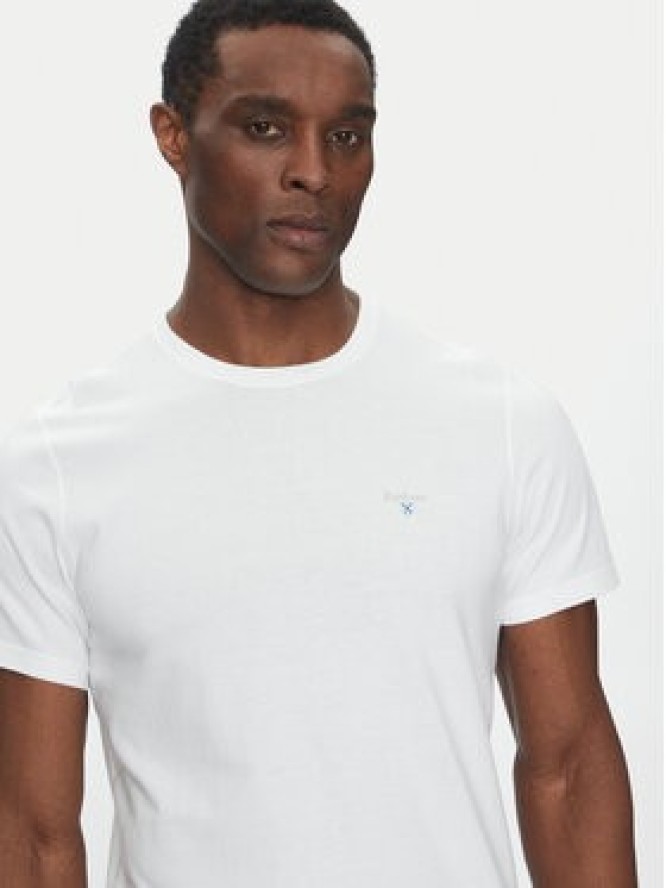 Barbour T-Shirt Tartan MTS0670WH11 Biały Tailored Fit