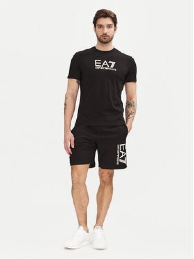 EA7 Emporio Armani T-Shirt 7M000224 AF10375 MC156 Czarny Regular Fit