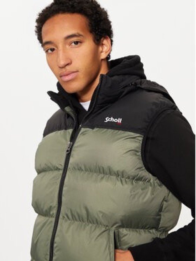 Schott NYC Bezrękawnik UTAHV Zielony Regular Fit