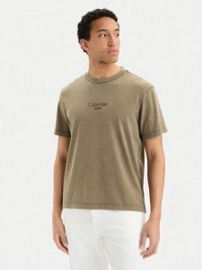 Calvin Klein Jeans T-Shirt LV04RB824G Zielony Regular Fit