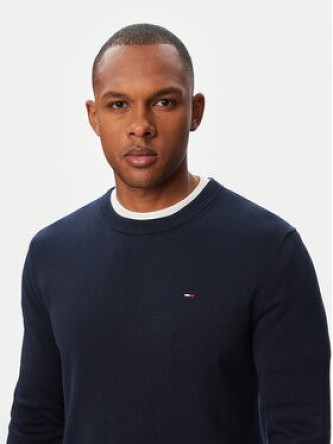 Tommy Jeans Sweter Essential DM0DM22853 Granatowy Slim Fit