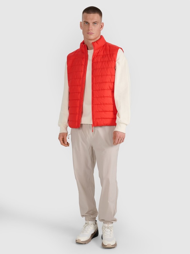 4F Bezrękawnik puchowy z wypełnieniem syntetycznym męski - czerwony 3XL