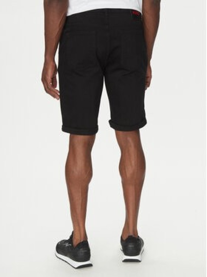 HUGO Szorty jeansowe 50537718 Czarny Regular Fit