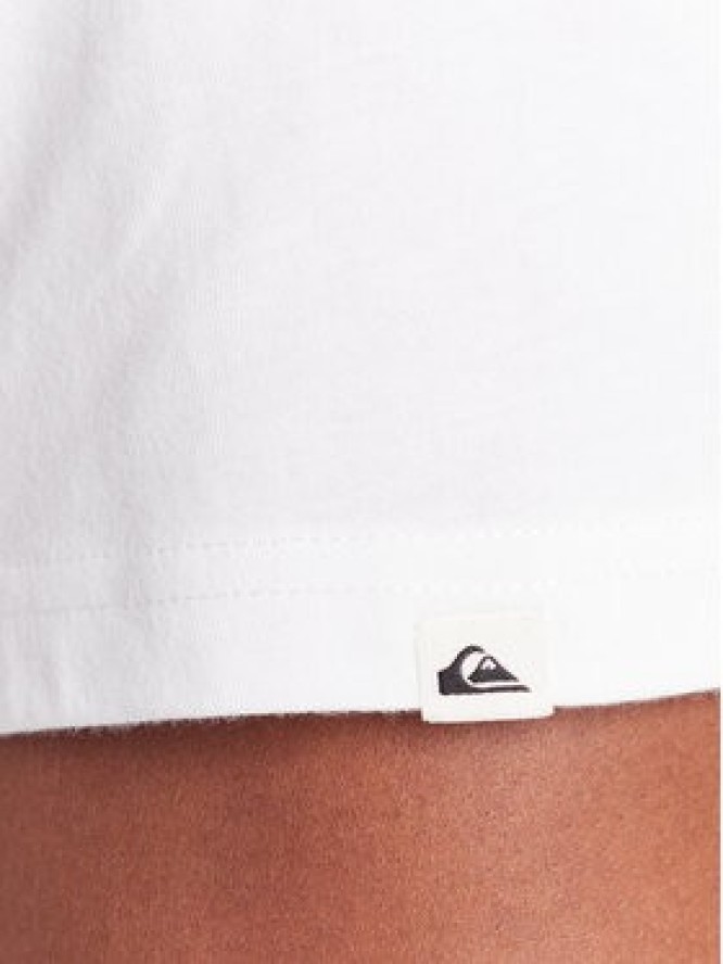 Quiksilver T-Shirt Light Waves Ss EQYZT08175 Biały Comfort Fit