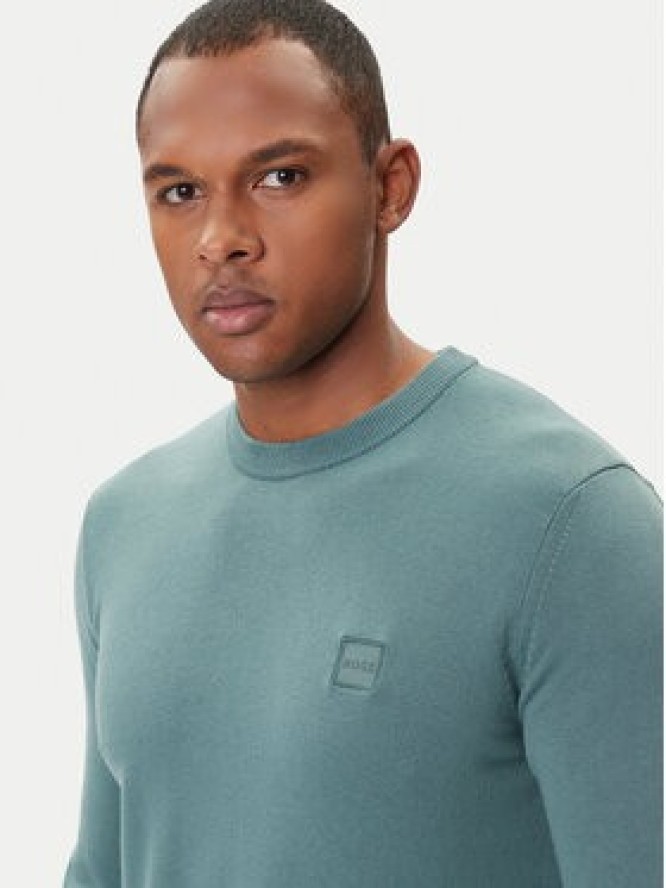 BOSS Sweter Kanovano_S 50527583 Zielony Regular Fit