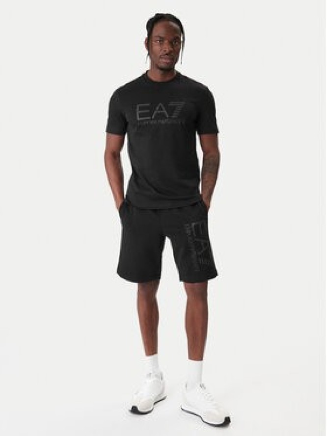 EA7 Emporio Armani T-Shirt 7M001412 AF22264 MC005 Czarny Regular Fit