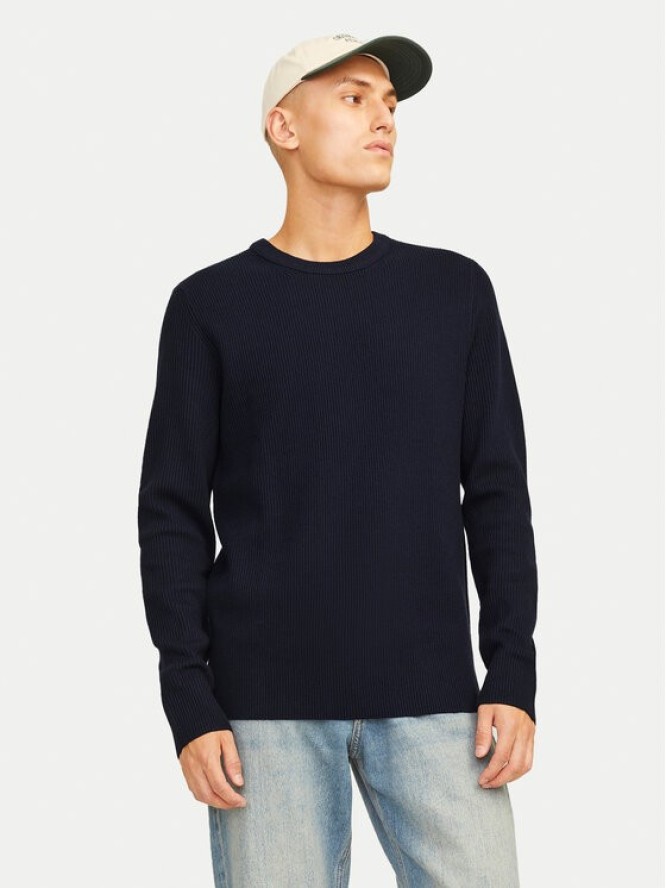 Jack & Jones Sweter Perfect 12257771 Granatowy Regular Fit