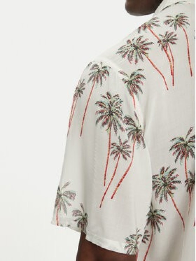 Tommy Hilfiger Koszula Bowling Shirt Print UM0UM03227 Beżowy Regular Fit