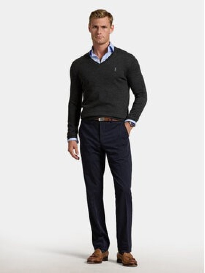 Polo Ralph Lauren Sweter 710946142003 Szary Slim Fit