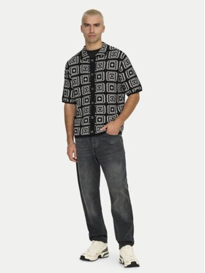 Only & Sons Koszula Bart 22033329 Czarny Relaxed Fit