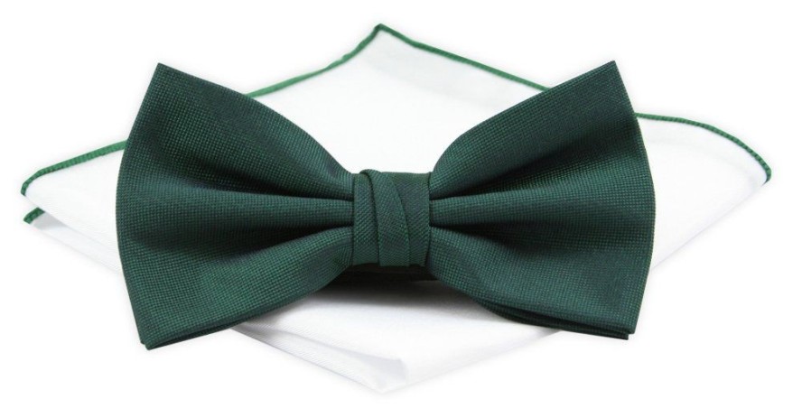 ZESTAW - Mucha z Poszetką Chattier - Zieleń Butelkowa