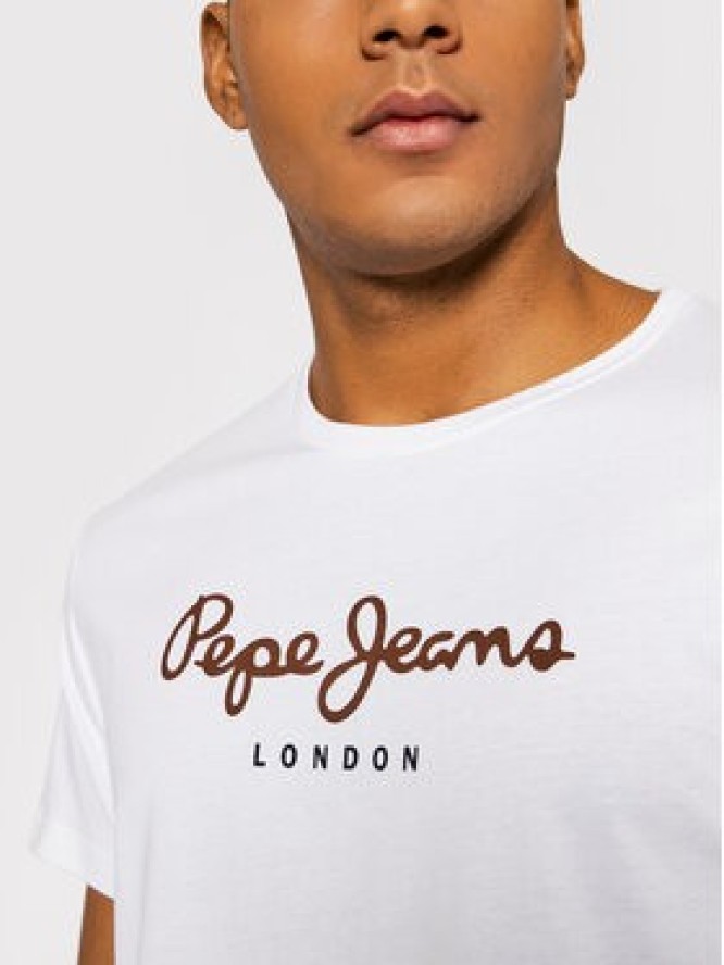 Pepe Jeans T-Shirt Eggo PM508208 Biały Regular Fit