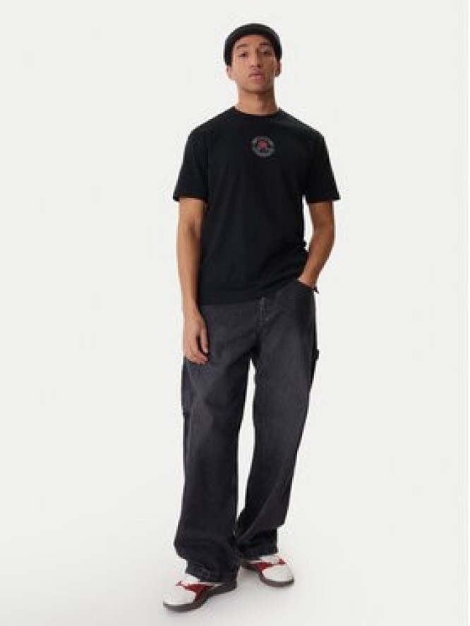 RVCA T-Shirt Roses Poster EVYZT00281 Czarny Regular Fit