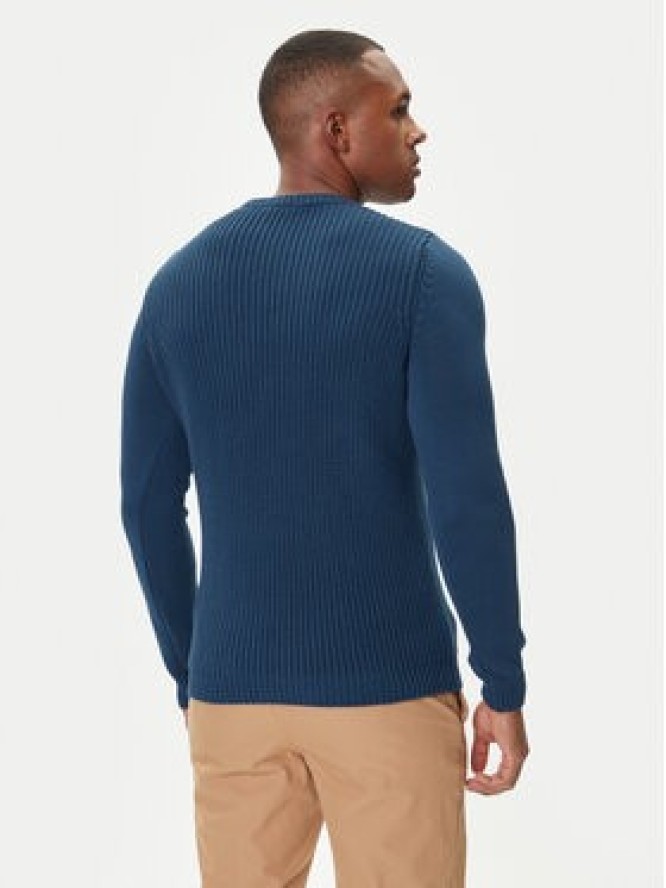 Aeronautica Militare Sweter 252MA1571UL00409 Niebieski Slim Fit