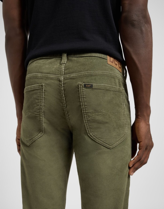 MESKIE SPODNIE LEE DAREN ZIP FLY MERCANTILE GREEN 112370534