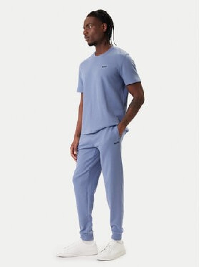 BOSS Spodnie dresowe Waffle 50535878 Błękitny Regular Fit
