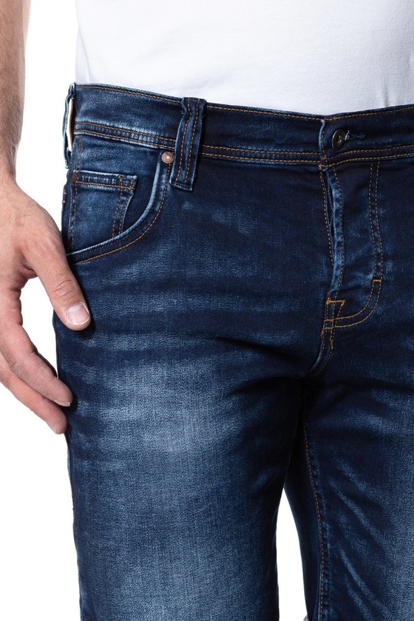 SPODENKI MĘSKIE MUSTANG Chicago Short DENIM BLUE 1007113 5000 923