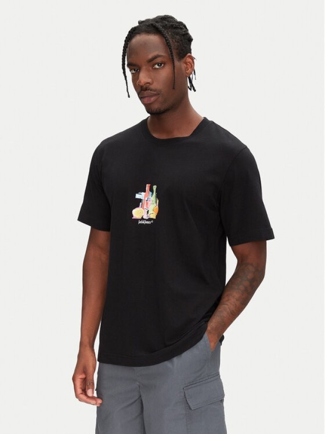 Jack & Jones T-Shirt Varenna 12273162 Czarny Regular Fit
