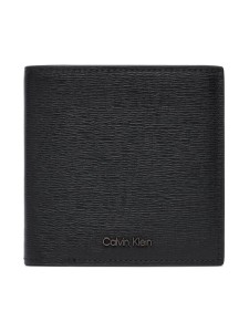 Calvin Klein Portfel Saffiano Ew Slim Trifold W Card LV04D1075G Czarny