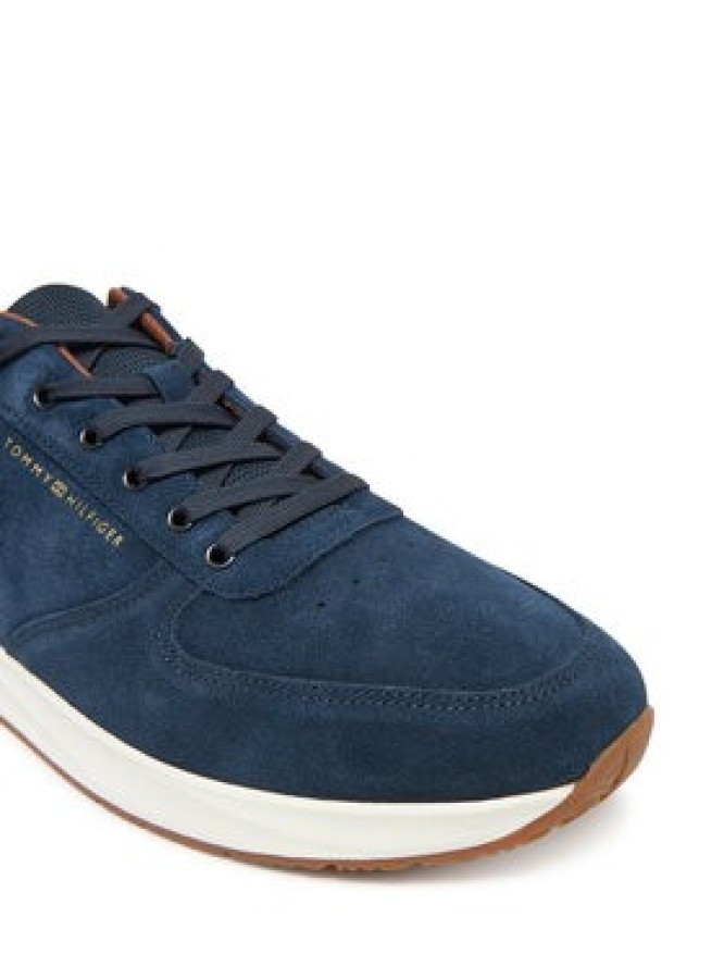 Tommy Hilfiger Sneakersy Premium Suede Hybrid FM0FM05690 Granatowy