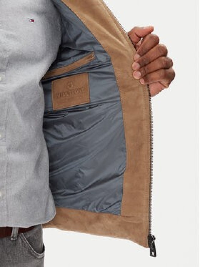 Milestone Kurtka skórzana MSTurner 531624 60705 Beżowy Regular Fit