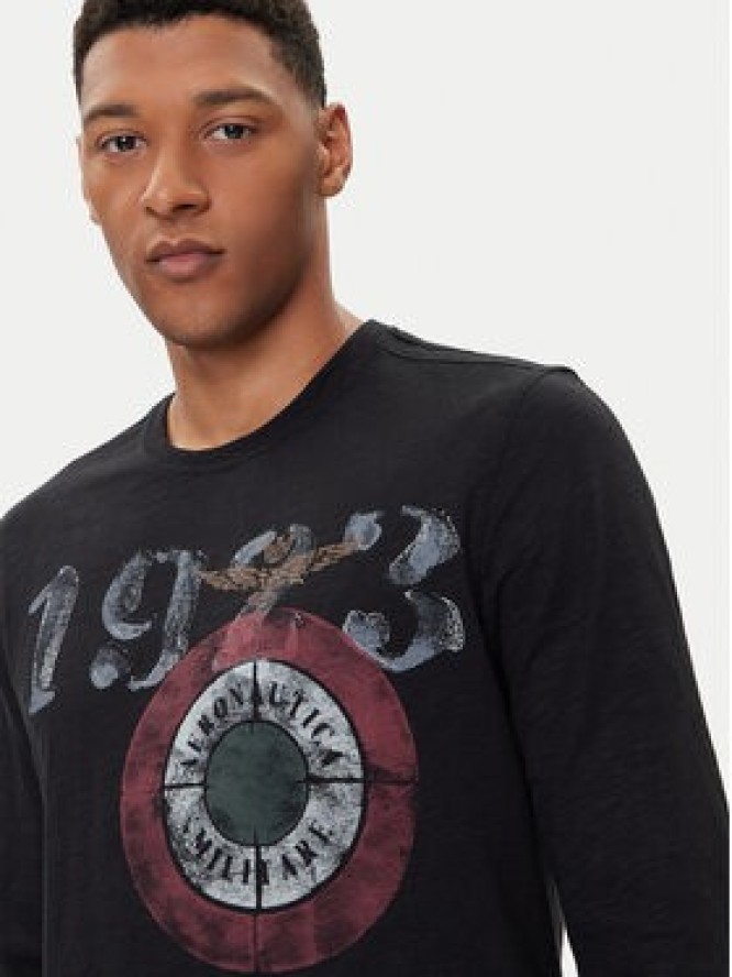 Aeronautica Militare Longsleeve 252TS2487UJ00709 Czarny Regular Fit