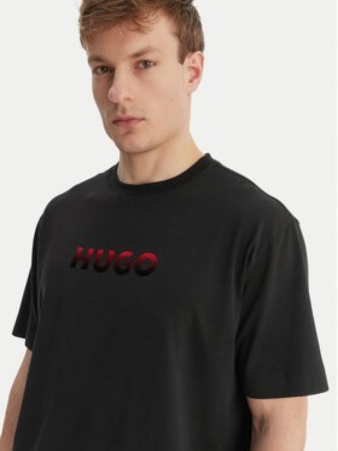 HUGO T-Shirt Gradient 50556667 Czarny Regular Fit