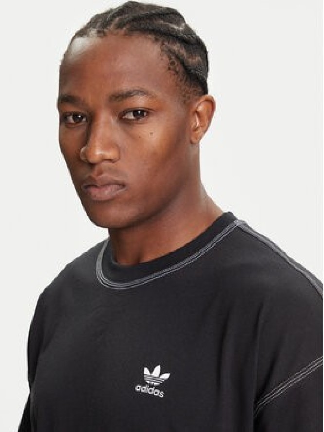 adidas T-Shirt Trefoil Essentials JW0971 Czarny Regular Fit