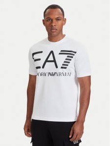 EA7 Emporio Armani T-Shirt 7M002200 AF27188 U0002 Biały Regular Fit