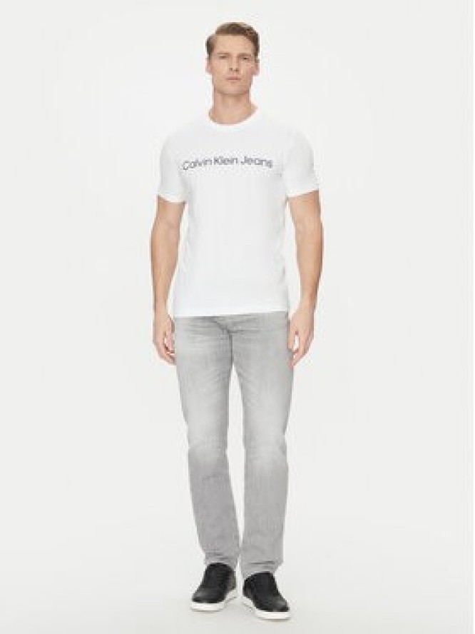 Calvin Klein Jeans T-Shirt J30J322552 Biały Slim Fit