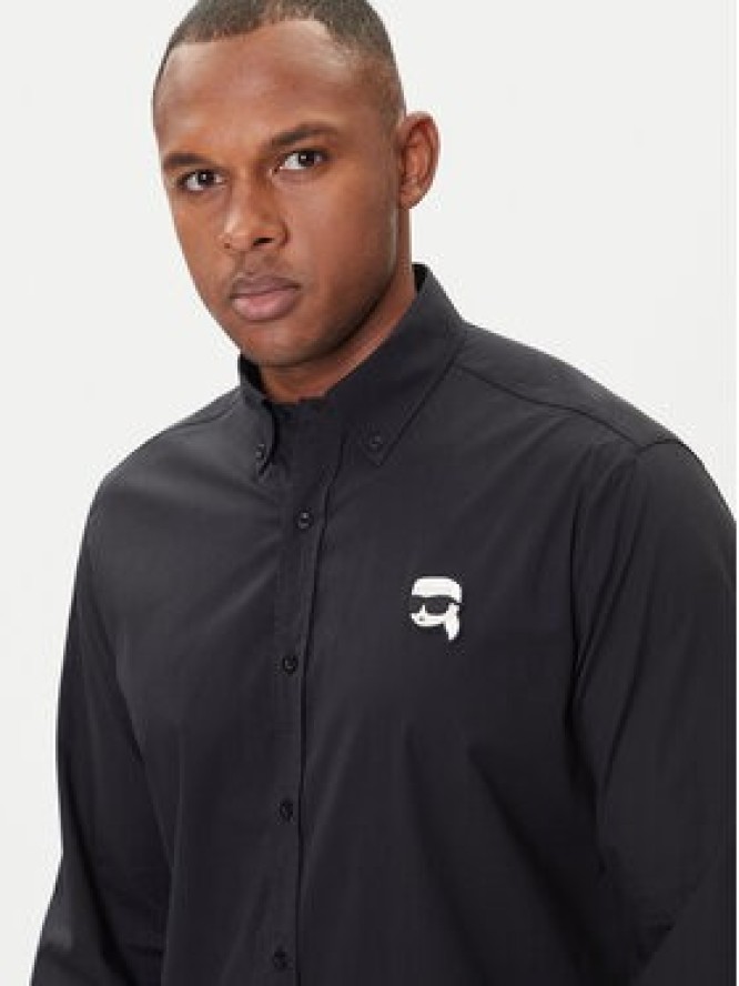 KARL LAGERFELD Koszula 605911 554671 Czarny Slim Fit