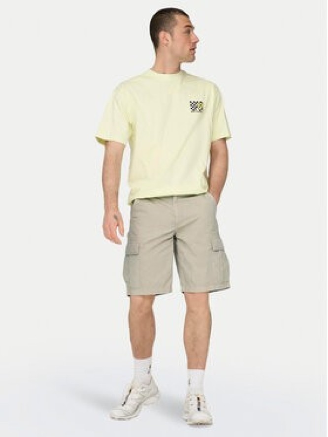 Only & Sons Szorty materiałowe Loc Cargo 22029214 Beżowy Regular Fit