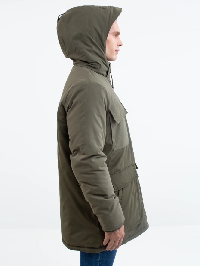 Kurtka męska parka zielona Leonius 303