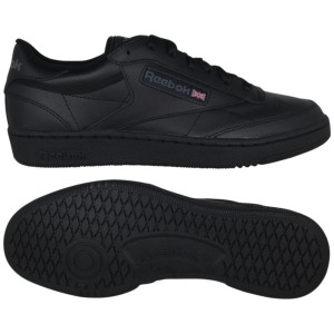 Buty Reebok Club C 85 Czarne skórzane sneakersy